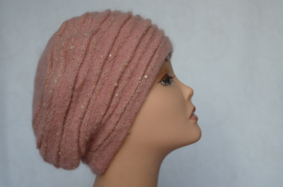 Розовый женский берет с пайетками Vizio 6720 фото