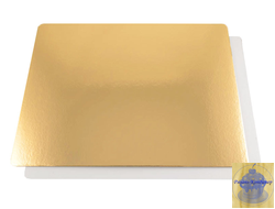Подложка для торта усиленная 1,5 мм, 40*60 см золото/жемчуг
