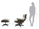 EAMES LOUNGE CHAIR и оттоманка EAMES LOUNGE CHAIR бежевые