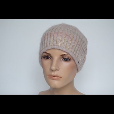 Розовая женская шапка со стразами Vizio Италия 8007 CY
