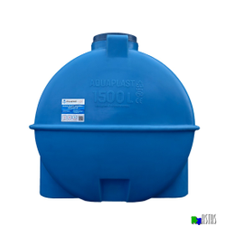 Емкость 1500 литров горизонтальная синяя