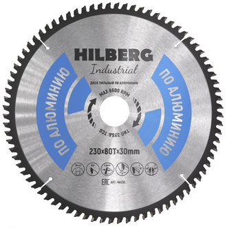 Диск пильный Hilberg Industrial Алюминий 230*30*80Т HA230