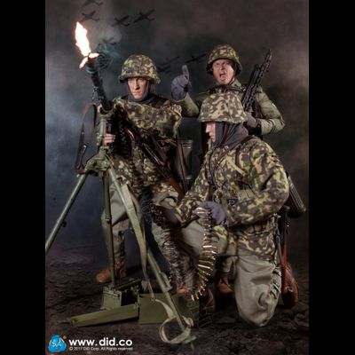 Немецкий солдат - Коллекционная фигурка 1/6 - 3rd SS-Panzer-Division MG34 Gunner Ver. C "Curtis" (D80127) - DID
