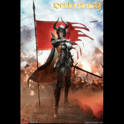 Рыцарь Пламени в черном - Коллекционная ФИГУРКА 1/6 scale Knight of Fire - Black  (PL2020-173C) - TBLeague
