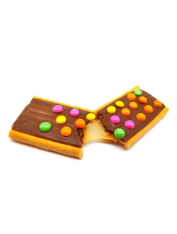 Печенье PAPITA Caramel с карамелью в молочном шоколаде и драже, 33 г, 24 упаковки