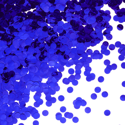 Шары с конфетти синие сатин (круги)