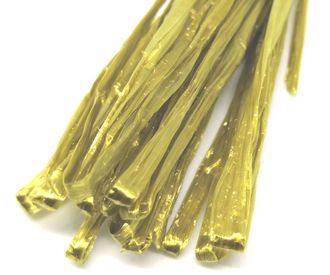 Рафия цвет Золото жемчужная 1 метр (толщина 5 мм)