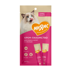 Крем-лакомство Мнямс с тунцом Кацуо, 4*15 гр