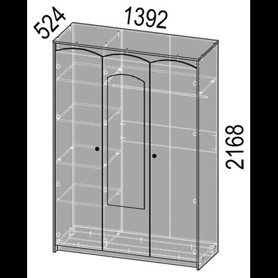 Шкаф Ева 3-х дверный