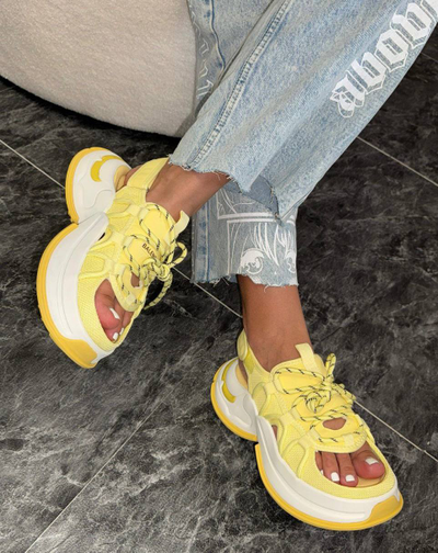 Сандалии Balenciaga Track Sandals Childrens Yellow White