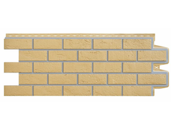 Фасадная панель "Состаренный кирпич", цвет горчичный, серия премиум | Grand Line