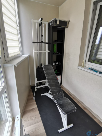 "Компакт" 60 кг со скамьей (металлические обрезиненные плиты)