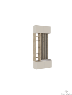 Бохо НМ-2 прихожая Дуб Крафт Серый/Кашемир