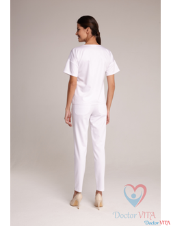 БЛУЗА МЕДИЦИНСКАЯ DR.SUPER "Sky" белая