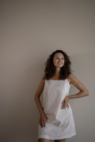 Комбинация из батиста (персиковая)