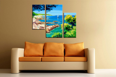 Модульная картина "Скалистый берег"