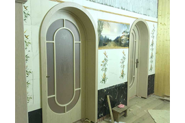 Двери арочные со стеклом МАЛЬВА