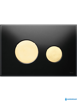 Смывная клавиша TECE Loop 9240658, цвет золото/черный