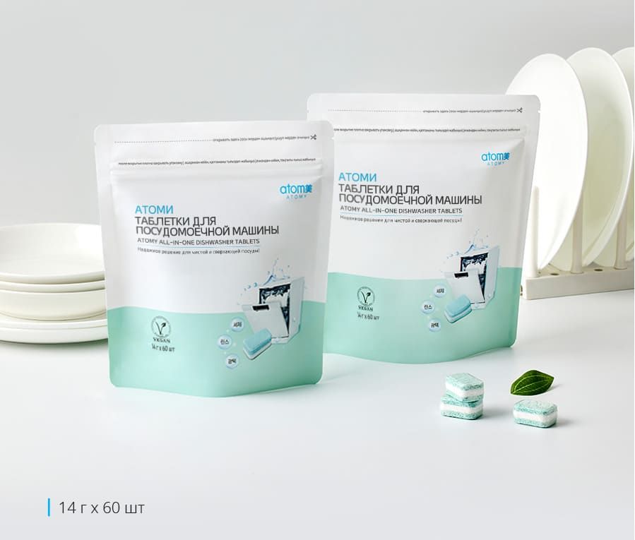Средство для посудомоечной машины Атоми 60 штук