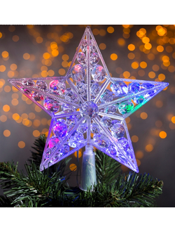 Фигура "Звезда ёлочная" 22х22 см, 15 LED, Мульти
