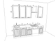 Модульная кухня Прага — длина 2 м, 3 цвета фасада на выбор,  высота верхних шкафов 92см