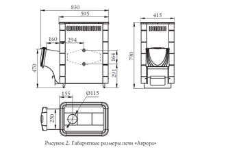 Аврора Inox ДА Иллюминатор терракота - габаритные размеры