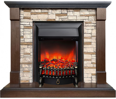 Электрокамин Тауэр LO сланец с очагом Fobos