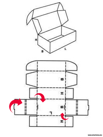 Коробка картонная 5 x 5 x 2 см