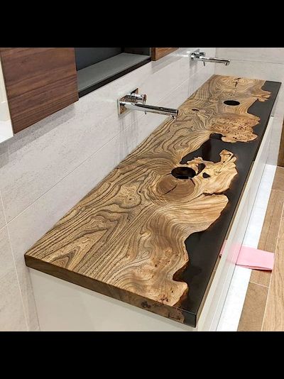 столешница под раковину ванную комнату из карагача