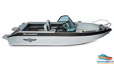 Тент на лодку ВОЛЖАНКА 46 FISH - 2016 (с леерами и кринолинами)