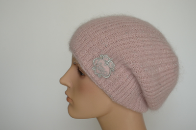 Розовый берет женский Vizio Италия 1119 B
