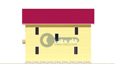 ДЖ-16 ГАБАРИТНЫЕ РАЗМЕРЫ: (7Х9М) 2 ЭТАЖА, ОБЩАЯ ПЛОЩАДЬ: 123,5М²