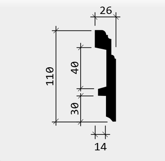 Плинтус 6.53.101 - 110*26*2000мм