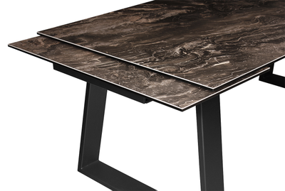 LEONARDO черный / керамика DOLOMITE 200(+50+50)x100