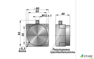 Индуктивный взрывозащищенный датчик SNI 40-15-PL-P12 80x80x40