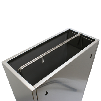 GBW-35M Ksitex Урна для мусора 35 литров подвесная без крышки из нержавеющей стали корпус матовый