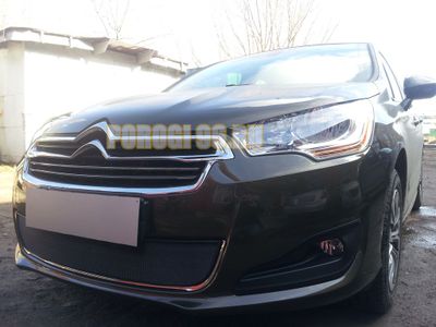 Защита радиатора Citroen C4 sedan 2013-2016 black