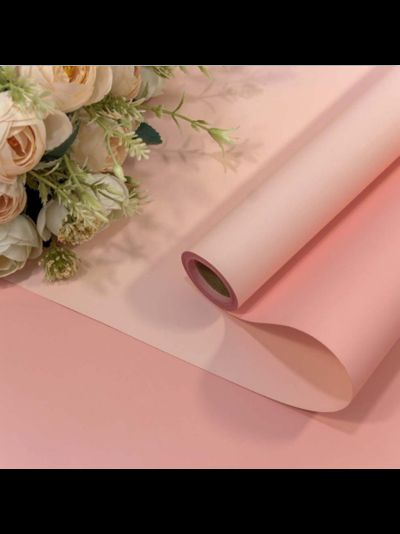 Пленка матовая двусторонняя (св. розовая/розовая, 60мкм), 58см*10м