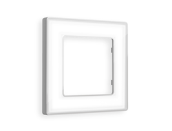 Рамка 1-я Белое стекло органическое/Серебро, коллекция ARCTIC - Ambrella Volt - ALFA