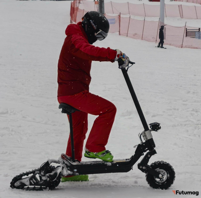 Зимний электроснегокат на гусенице / Гусеничный электросамокат Electroway T2S 20AH + летний комплект