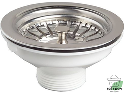 Выпуск для мойки 3 1/2 с чашой из нерж стали