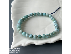Браслет ларимар шарик 5,9-6,4 мм, цена за штуку