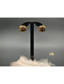 Серьги Черепаховый панцирь 2*2см