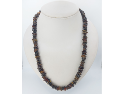 Бусы простые из темного янтаря