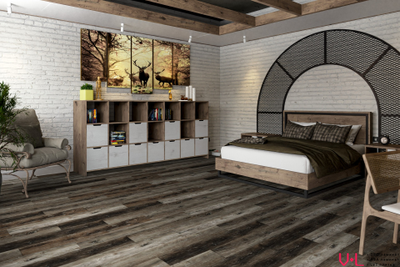SPC ламинат Damy Floor Family Дуб Рустикальный Черный / Rustic Black Oak TCM369-7