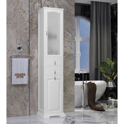 Пенал Opadiris Риспекто 40 с бельевой корзиной белый матовый, правый