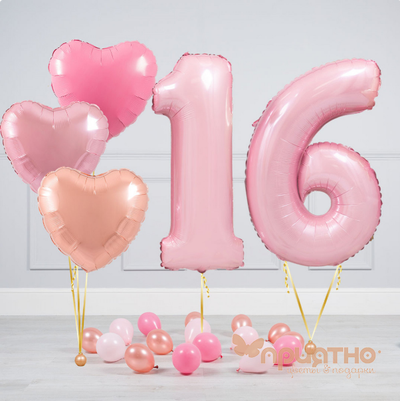 СЕТ ИЗ ВОЗДУШНЫХ ШАРИКОВ "НЕЖНОСТЬ"