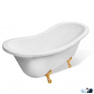 Ванна Эстет Бостон 180 x 74 см Отдельностоящая из литьевого мрамора