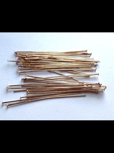 Пины гвоздик 10 шт покрытие Люкс 5 см х0,7 мм цвет золото