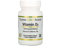California Gold Nutrition Vitamin D3, 5,000 IU - Витамин Д3